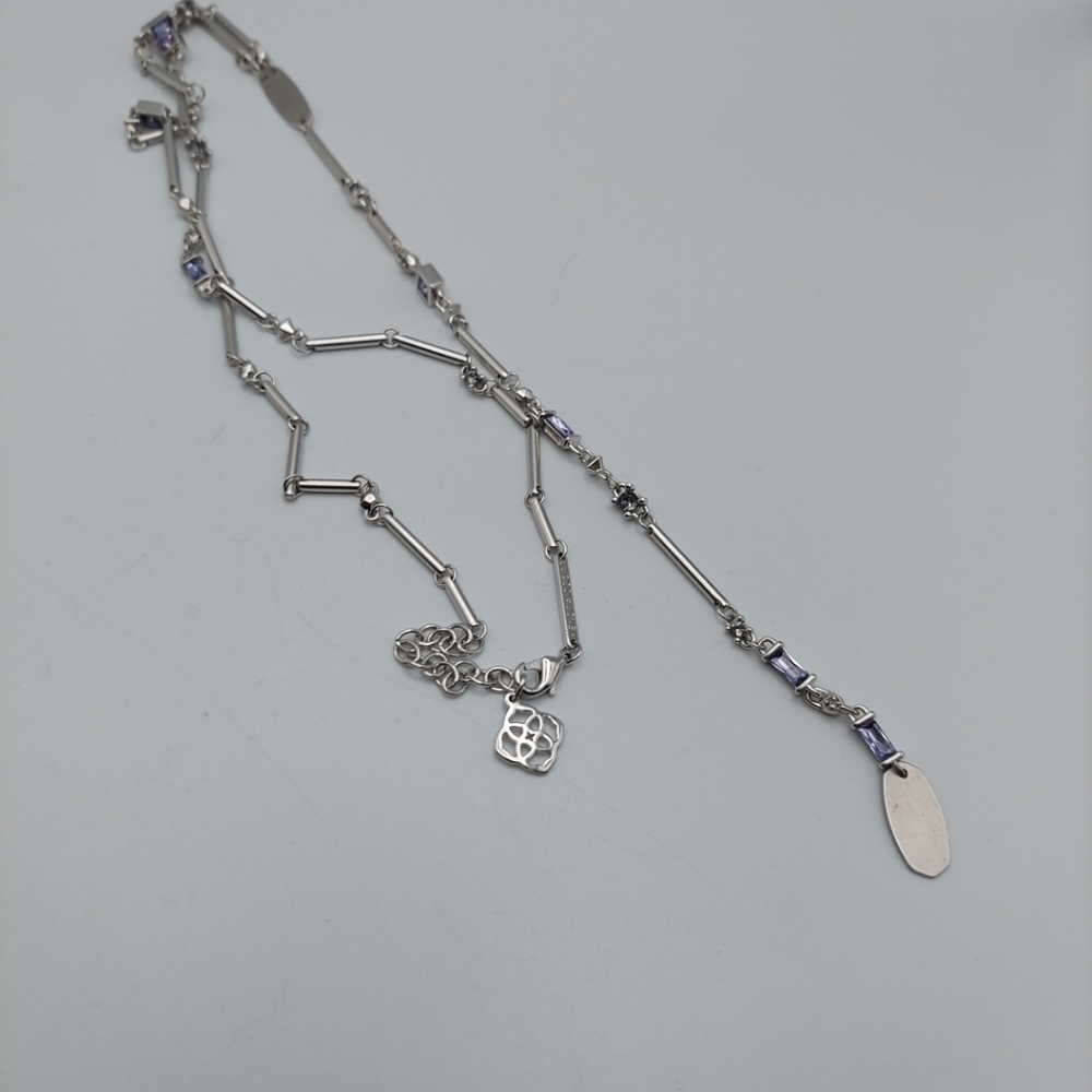 Kendra Scott Silver Necklace with Purple Accents - Picture 14 of 16